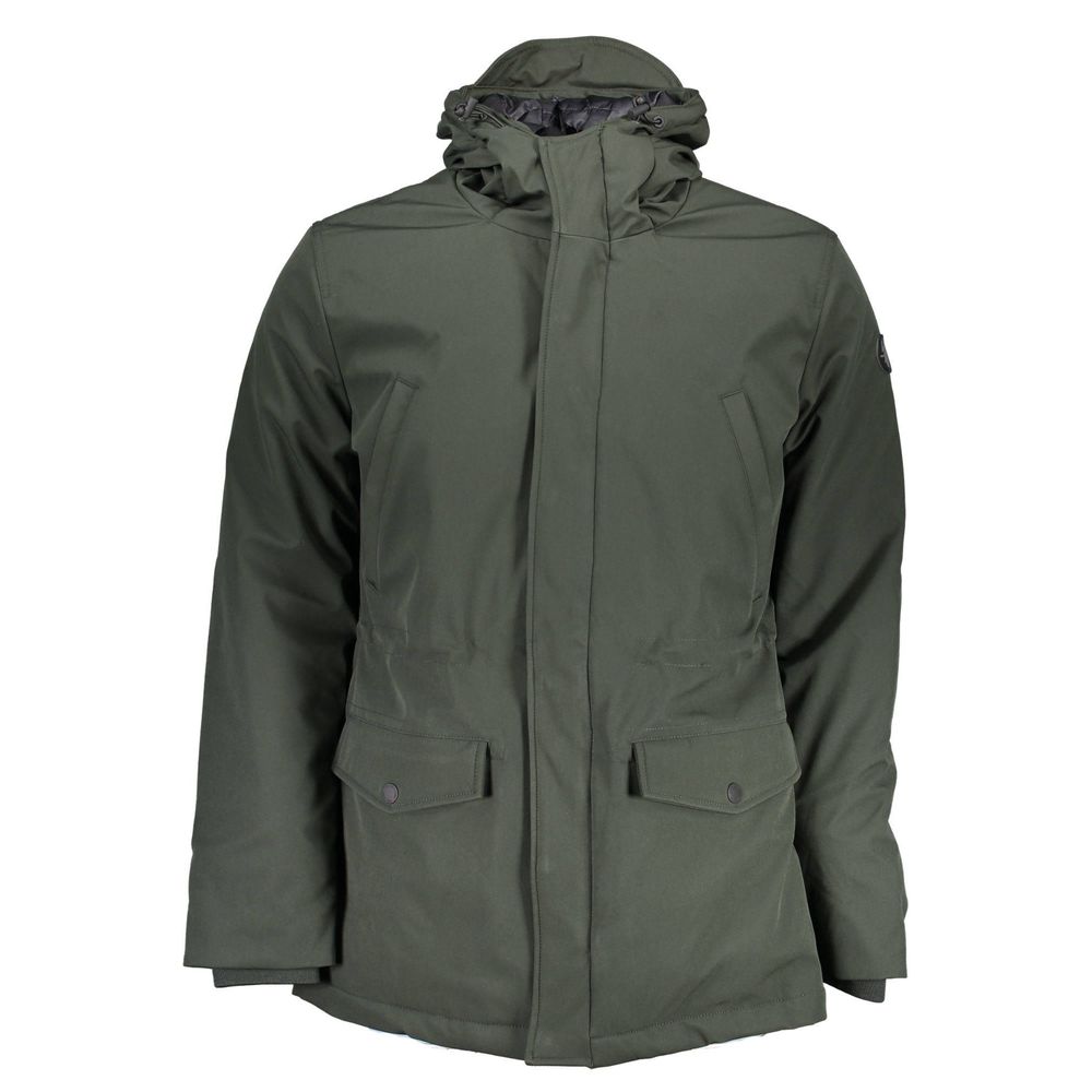 Green Polyester Men Jacket - ventzia