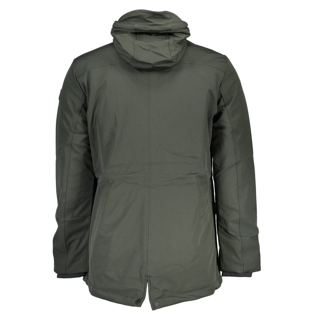 Green Polyester Men Jacket - ventzia