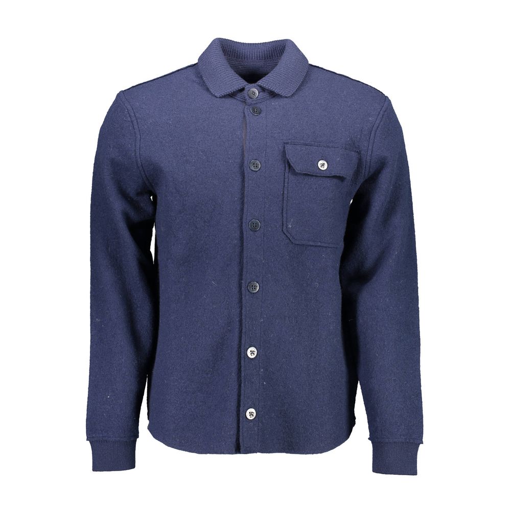 Blue Wool Men Sweater - ventzia