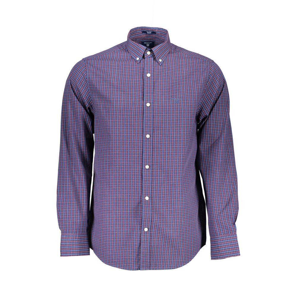 Blue Cotton Men Shirt - ventzia