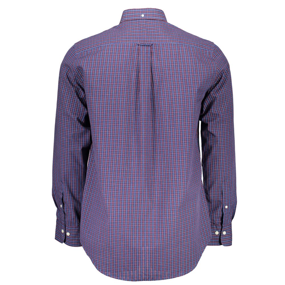 Blue Cotton Men Shirt - ventzia