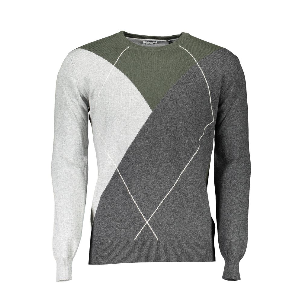 Gray Wool Men Sweater - ventzia