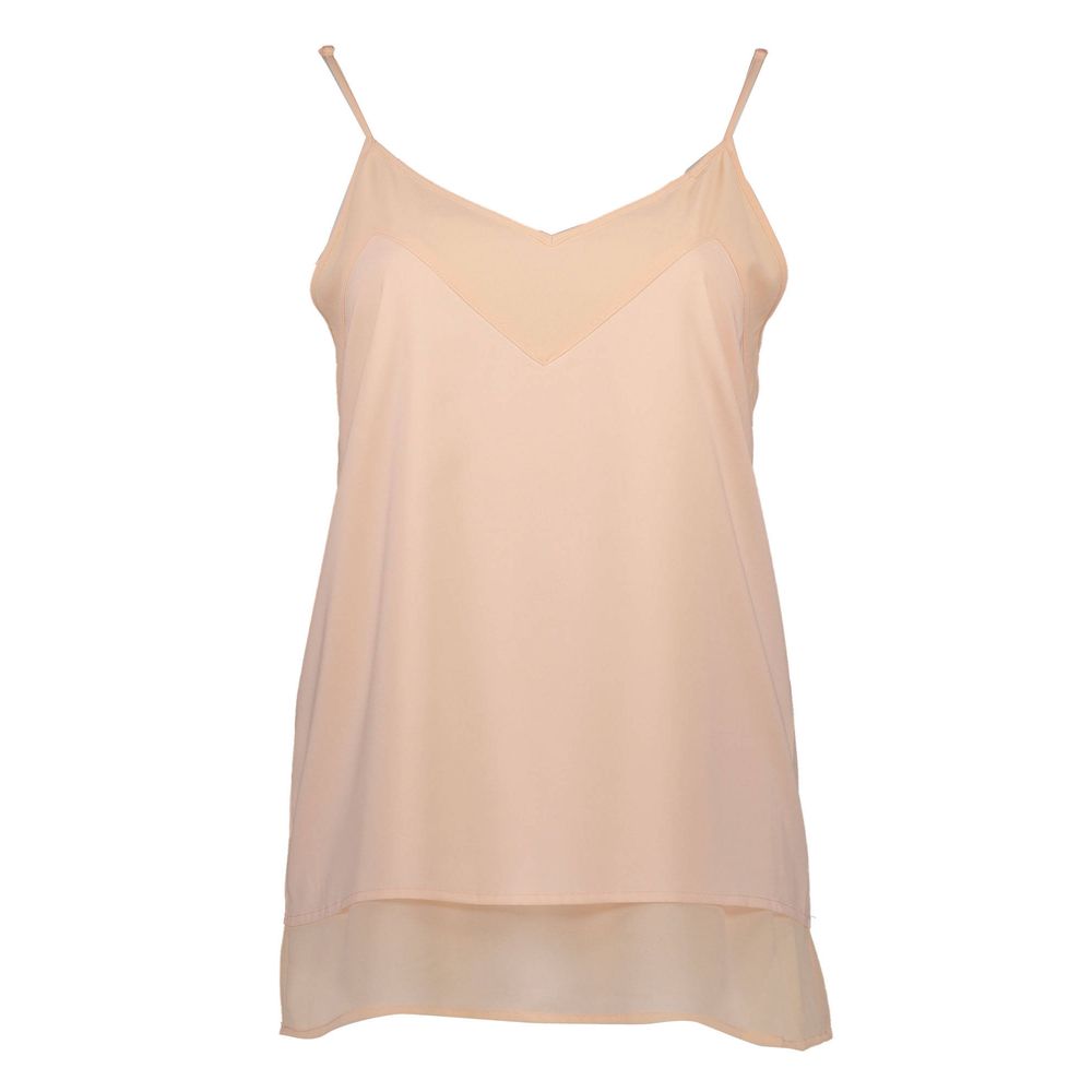Pink Polyester Women Tank Top - ventzia