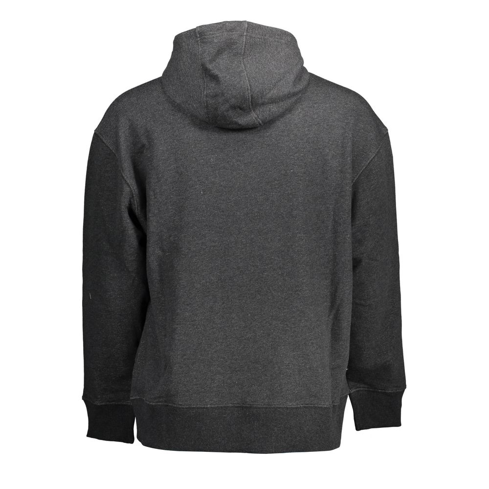 Black Cotton Mens Hoodie - ventzia