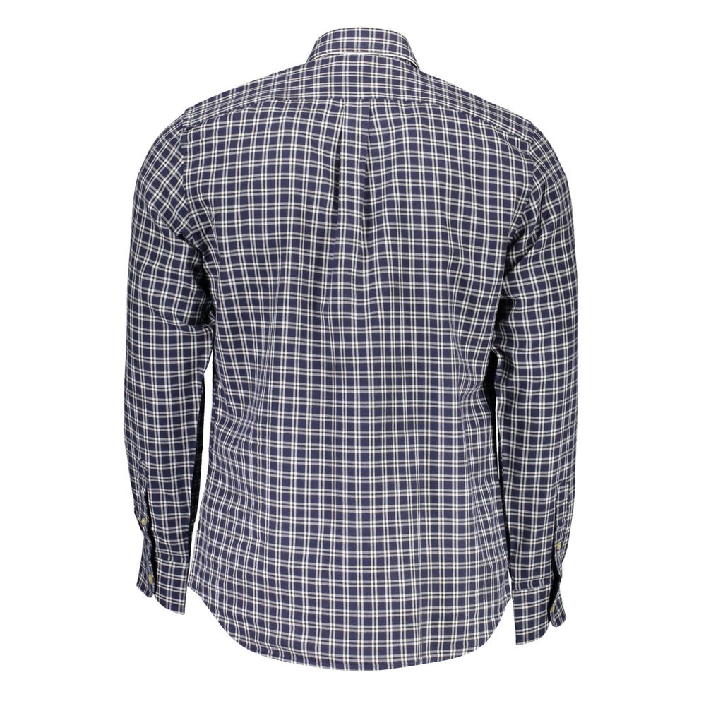 Blue Cotton Men Shirt - ventzia