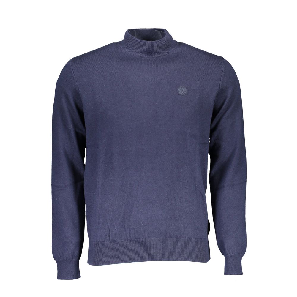 Blue Cotton Men Sweater - ventzia