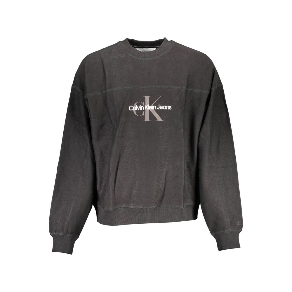 Black Cotton Men Sweater - ventzia