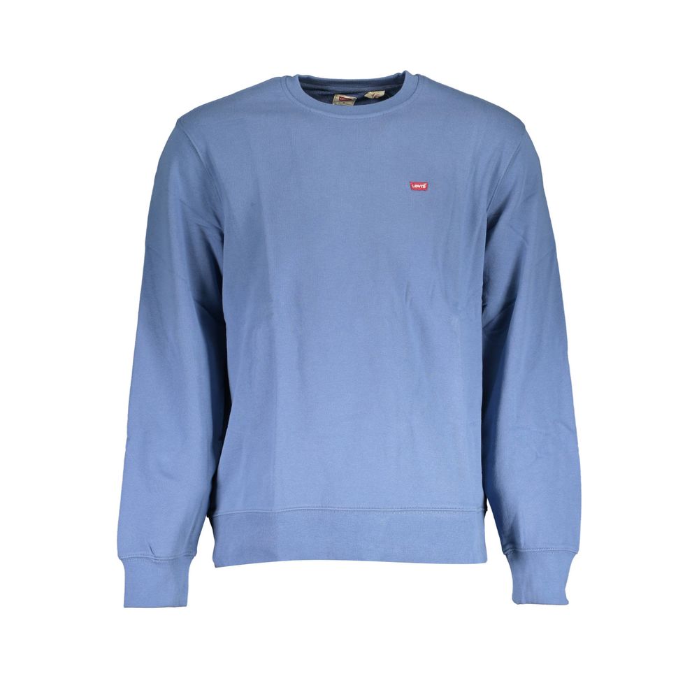 Blue Cotton Men Sweater - ventzia