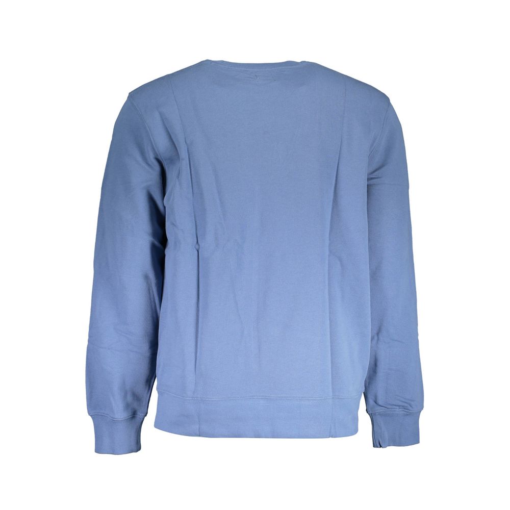 Blue Cotton Men Sweater - ventzia