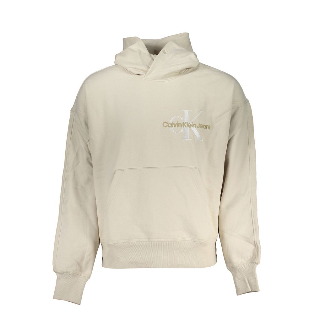 Beige Cotton Men Sweater - ventzia