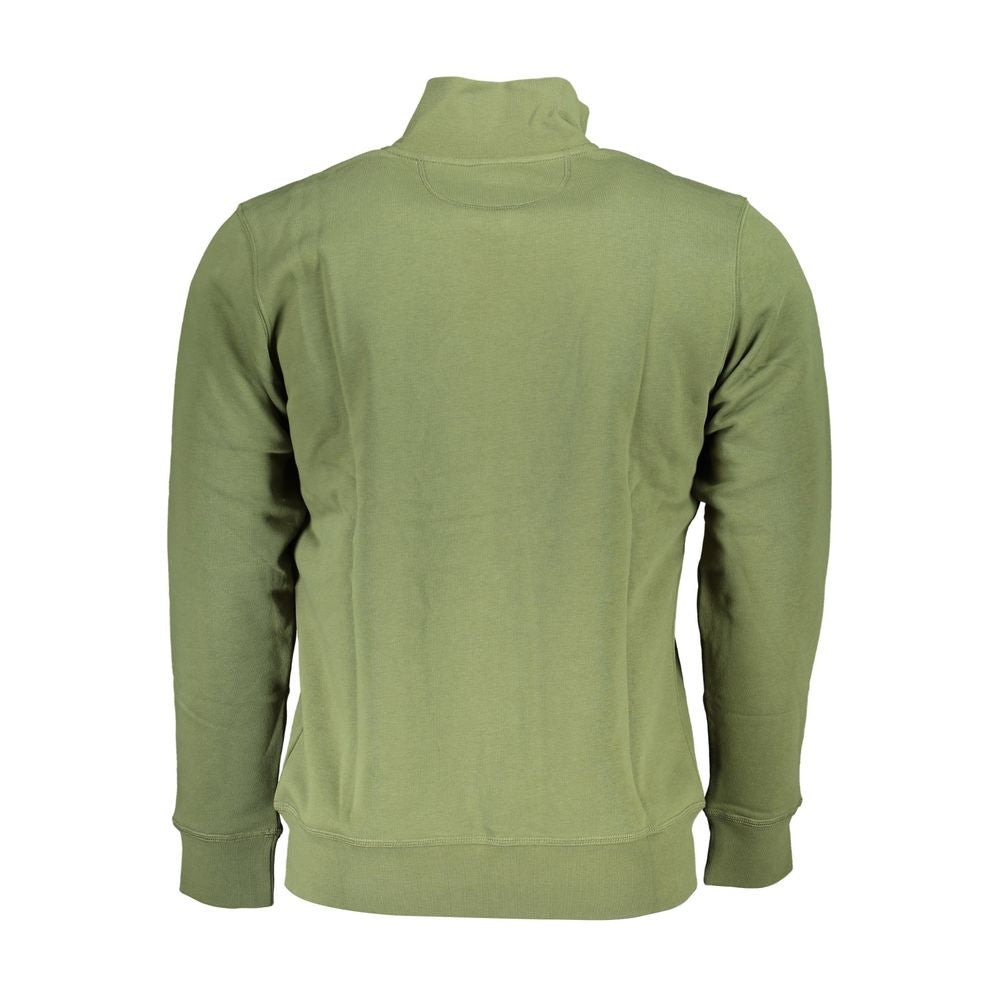 Classic Green Zippered Fleece Sweatshirt - ventzia