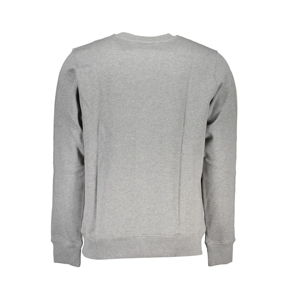 Classic Gray Crew Neck Sweatshirt with Logo - ventzia
