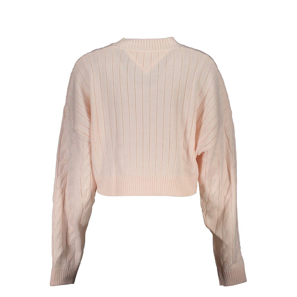 Pink Polyester Women Sweater - ventzia