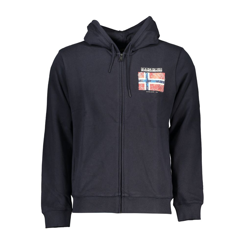 Blue Cotton Men Sweater