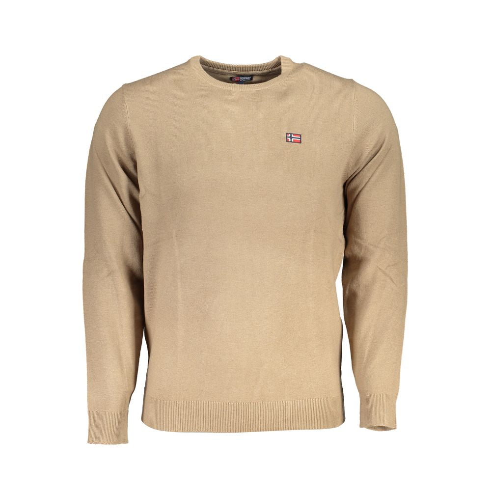 Brown Fabric Sweater - ventzia