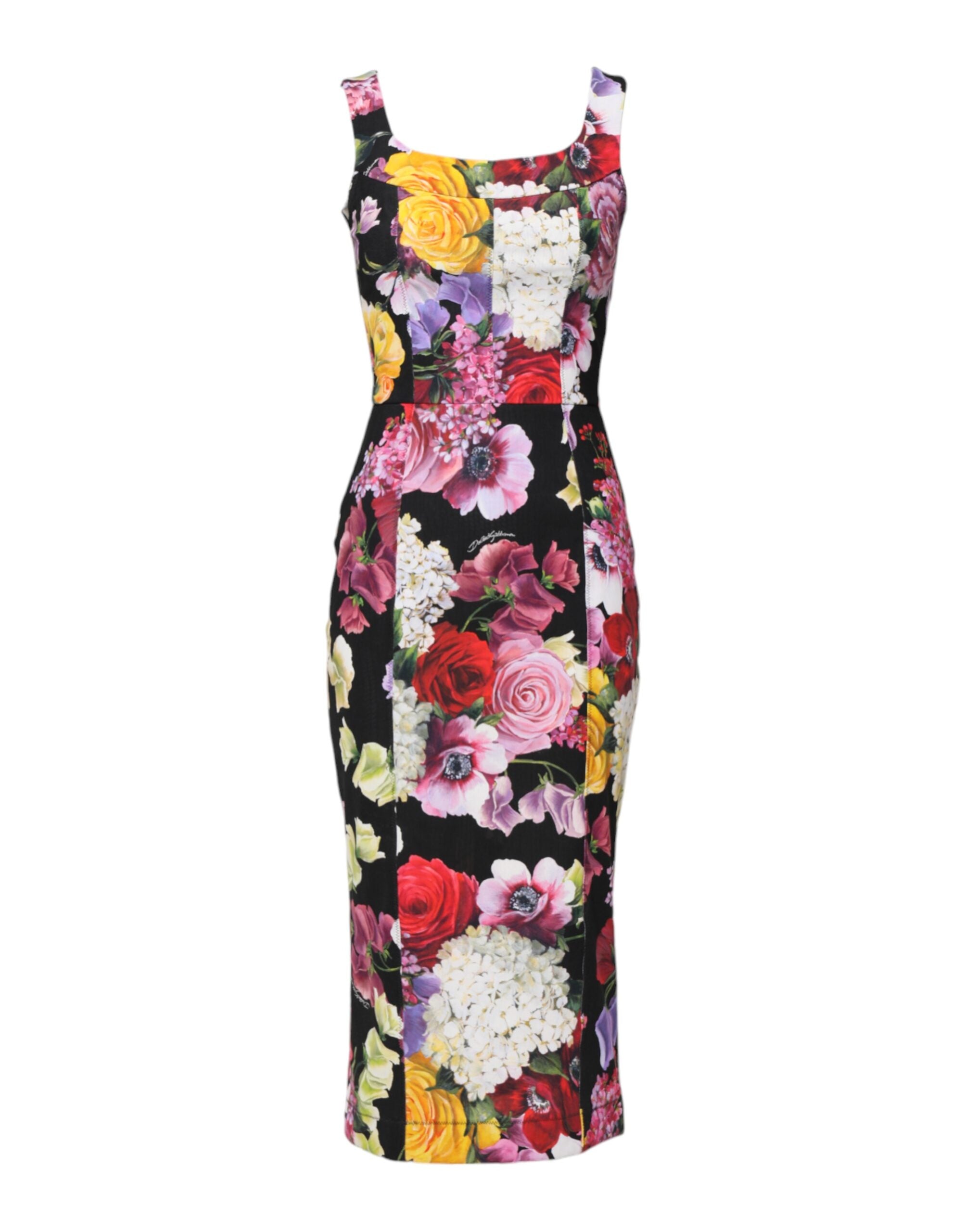 Multicolor Ortensia Patchwork Sheath Dress - ventzia