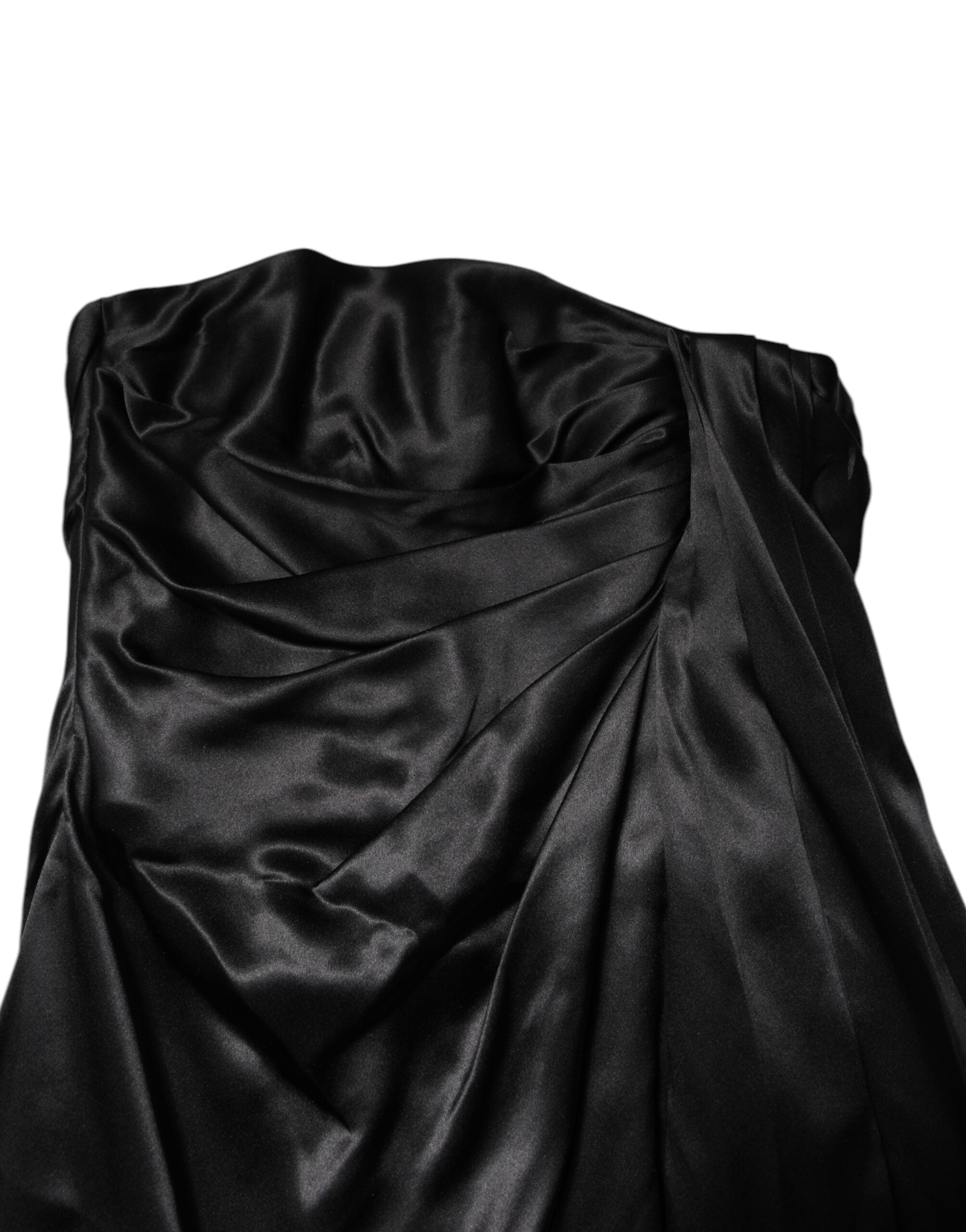 Black Strapless Sheath A-line Mini Dress - ventzia