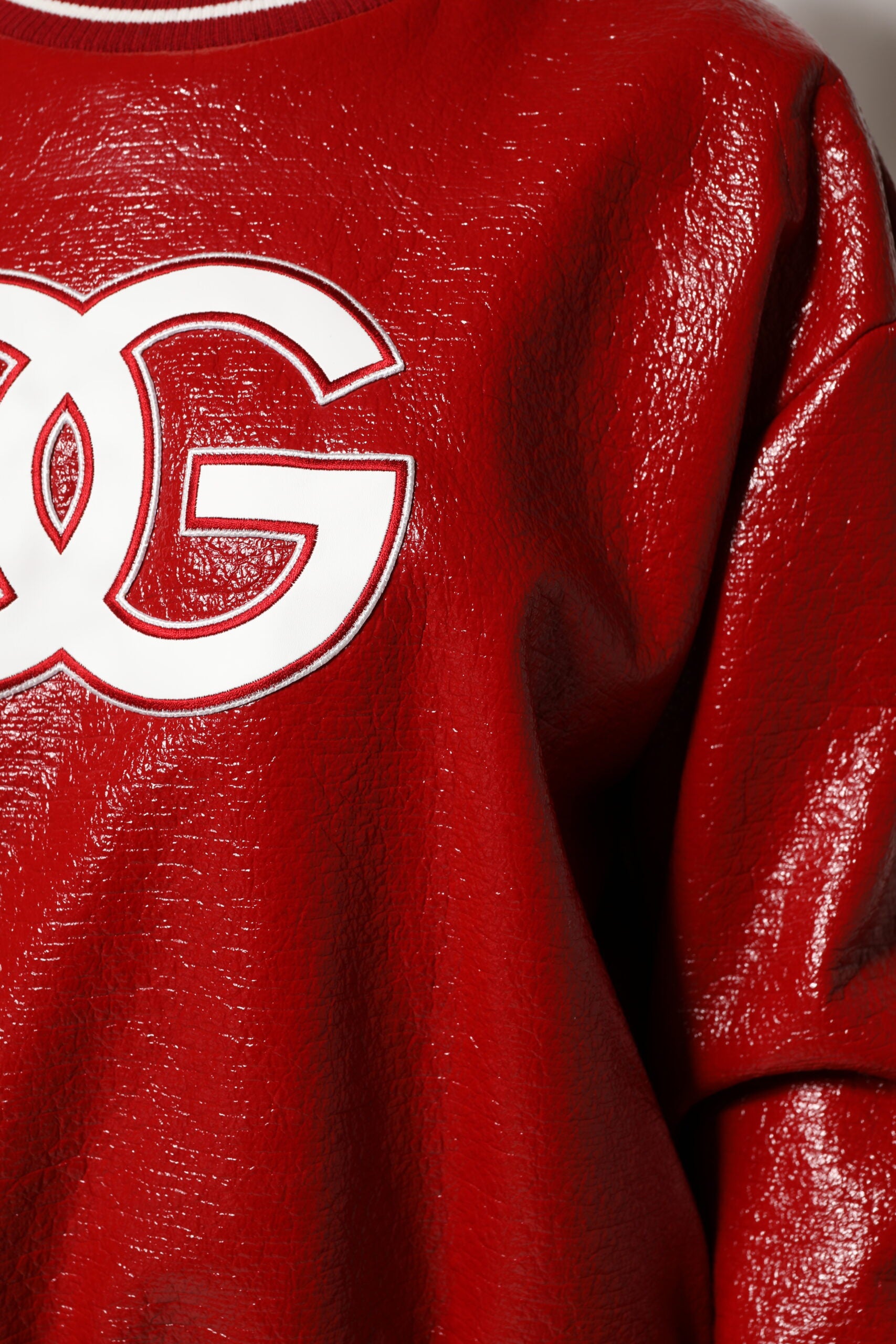 Red Wool DGLogo Embroidery Pullover Sweater - ventzia