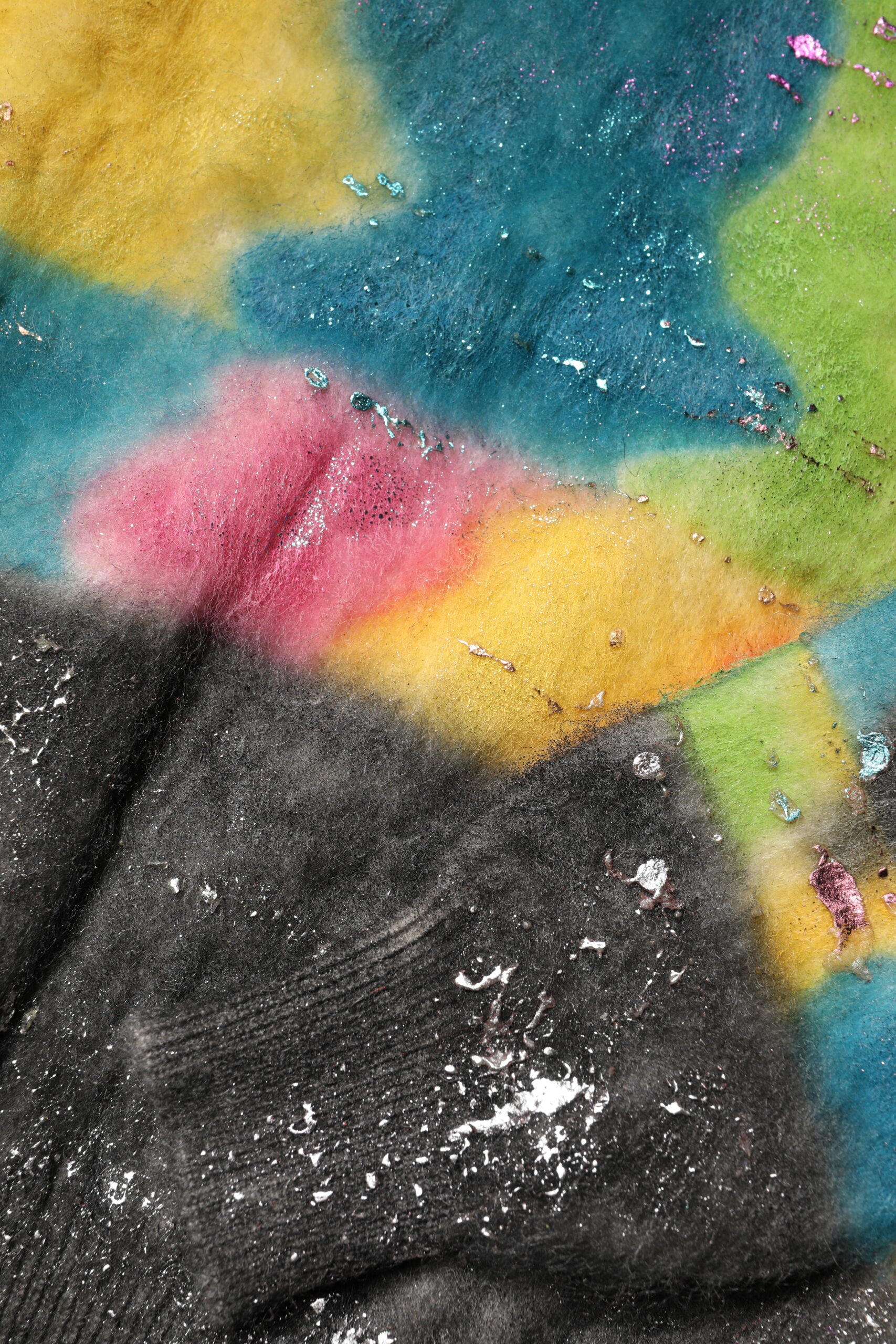 Multicolor Mohair Turtleneck Pullover Sweater - ventzia