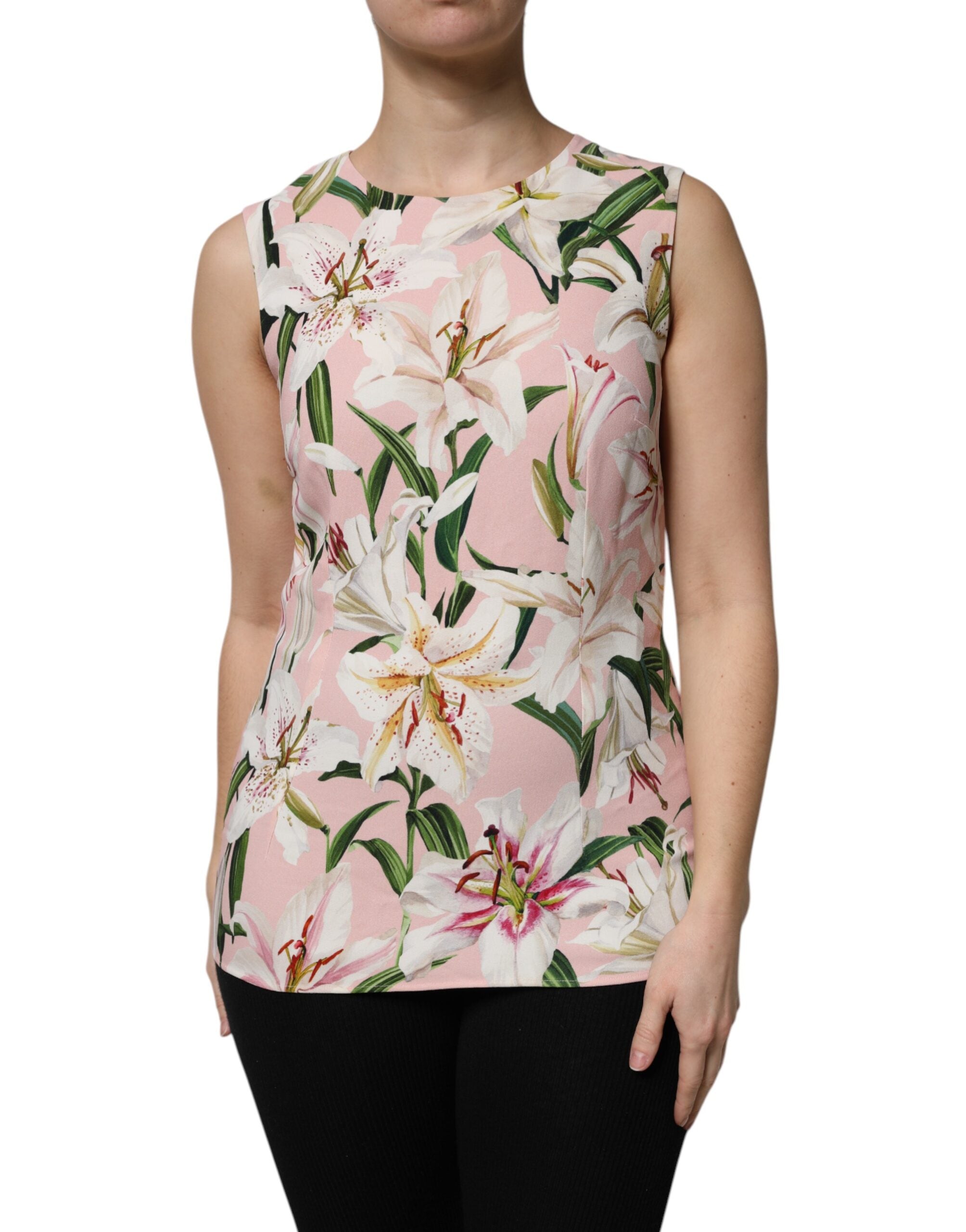 Multicolor Floral Print Round Neck Tank Top - ventzia