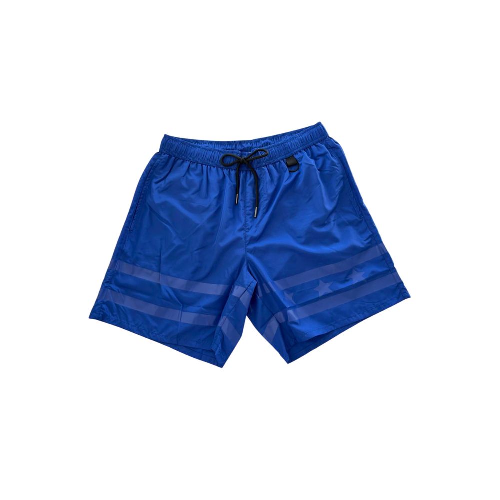Blue Polyester Men Swim Short - ventzia