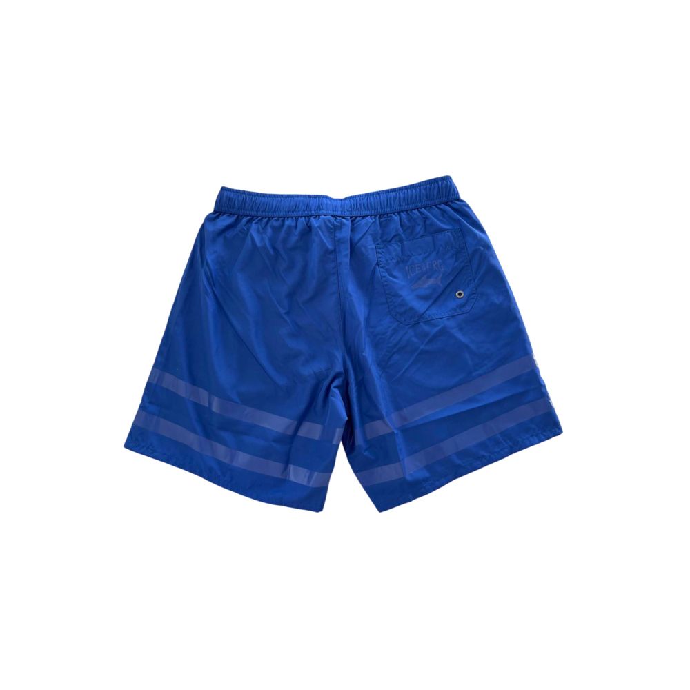 Blue Polyester Men Swim Short - ventzia