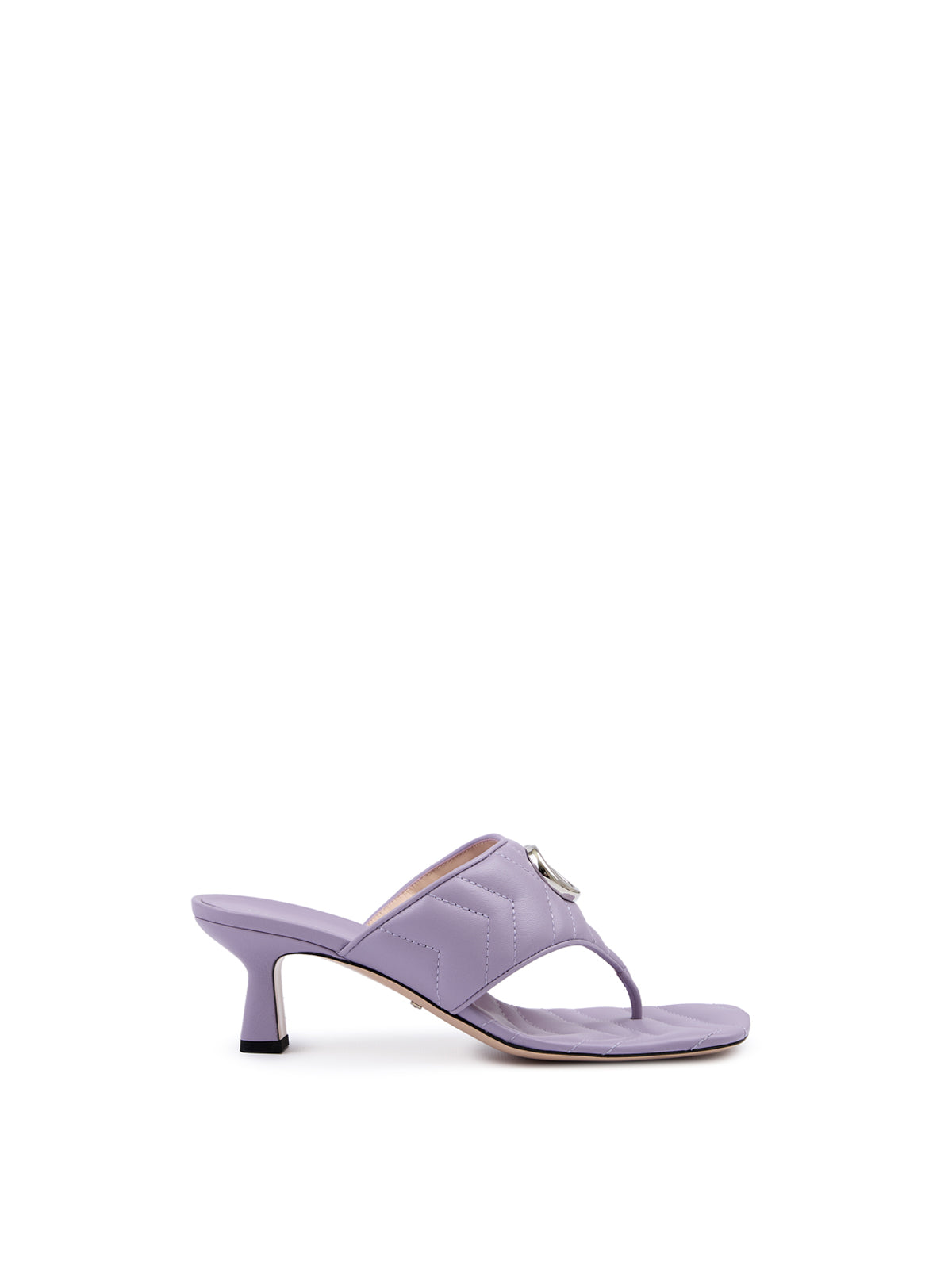 Mystic Purple Nappa Charlotte Leather Sandals - ventzia