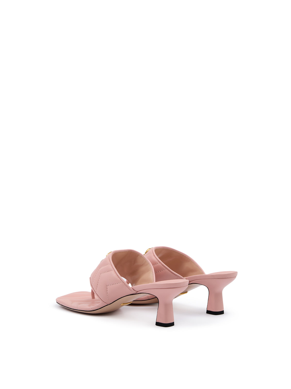 Mystic Pink Nappa Charlotte Leather Sandals - ventzia