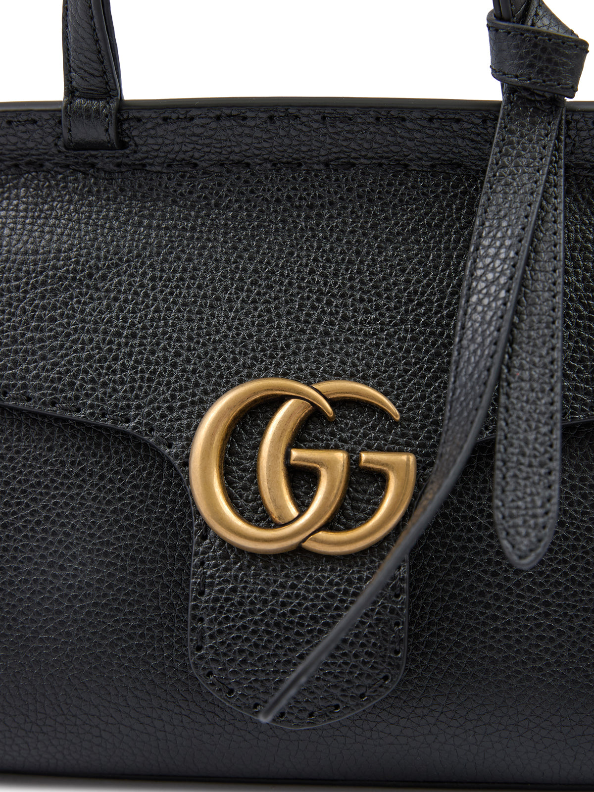 Black Leather GG Marmont Handbag - ventzia
