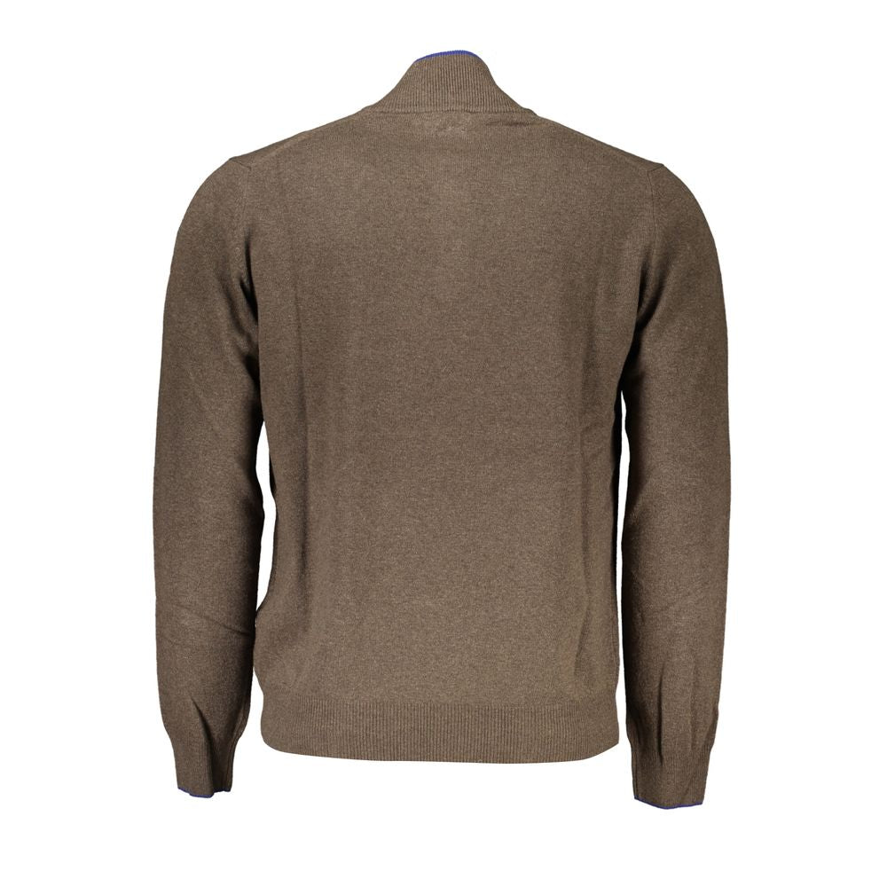 Half-Zip Contrast Detail Sweater - ventzia