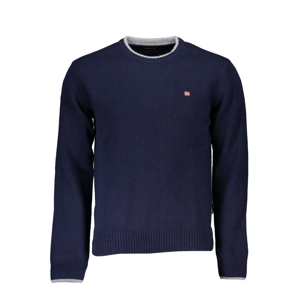 Blue Fabric Men Sweater - ventzia