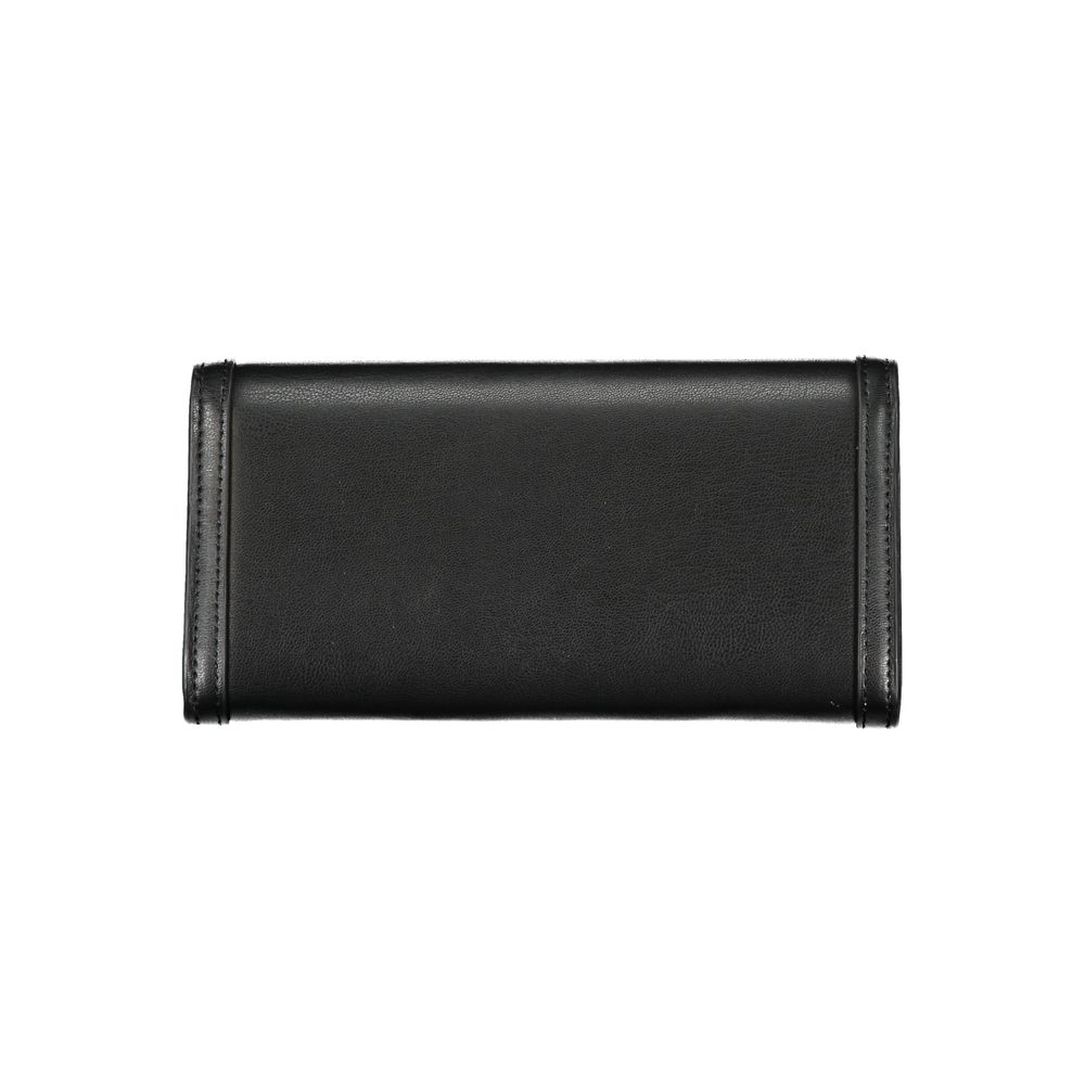 Elegant Black Dual-Compartment Wallet - ventzia