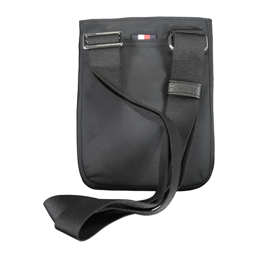 Black Polyester Men's Shoulder Bag - ventzia