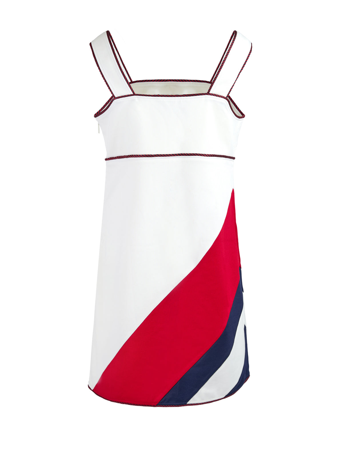 White polyester and Cotton short dress - ventzia