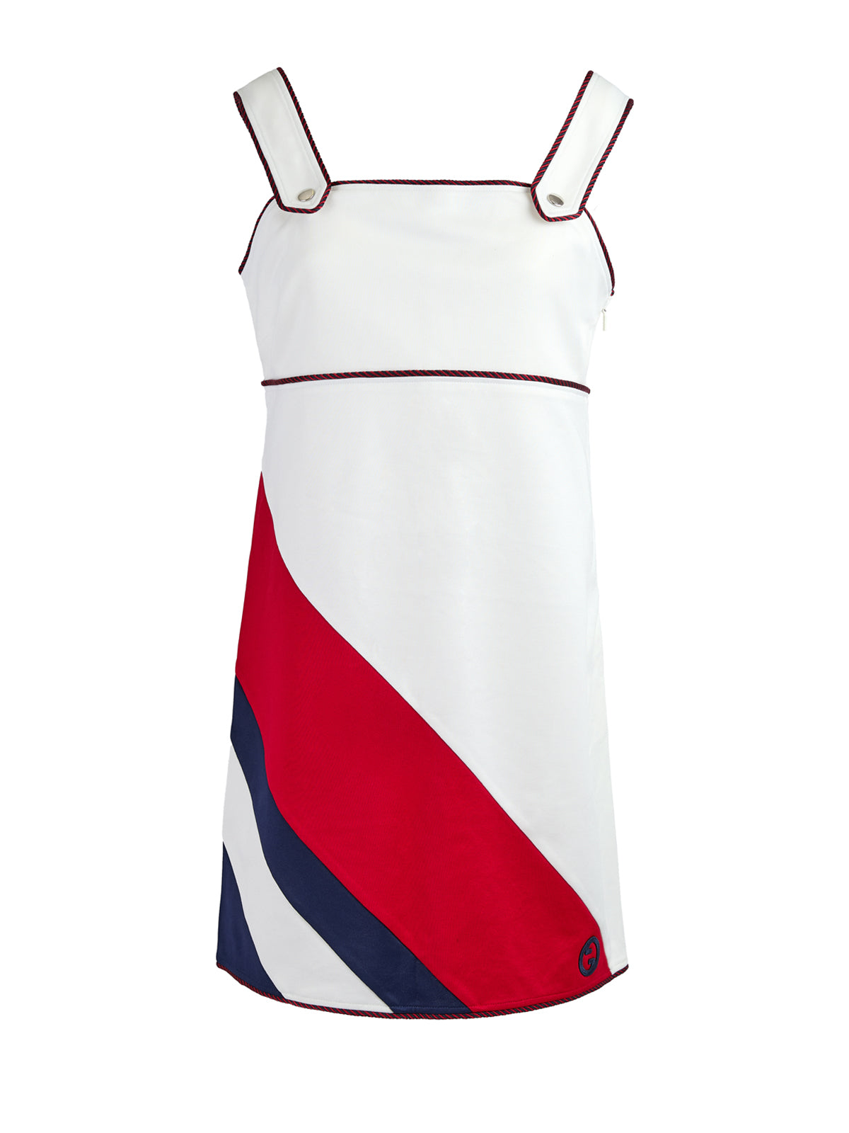 White polyester and Cotton short dress - ventzia