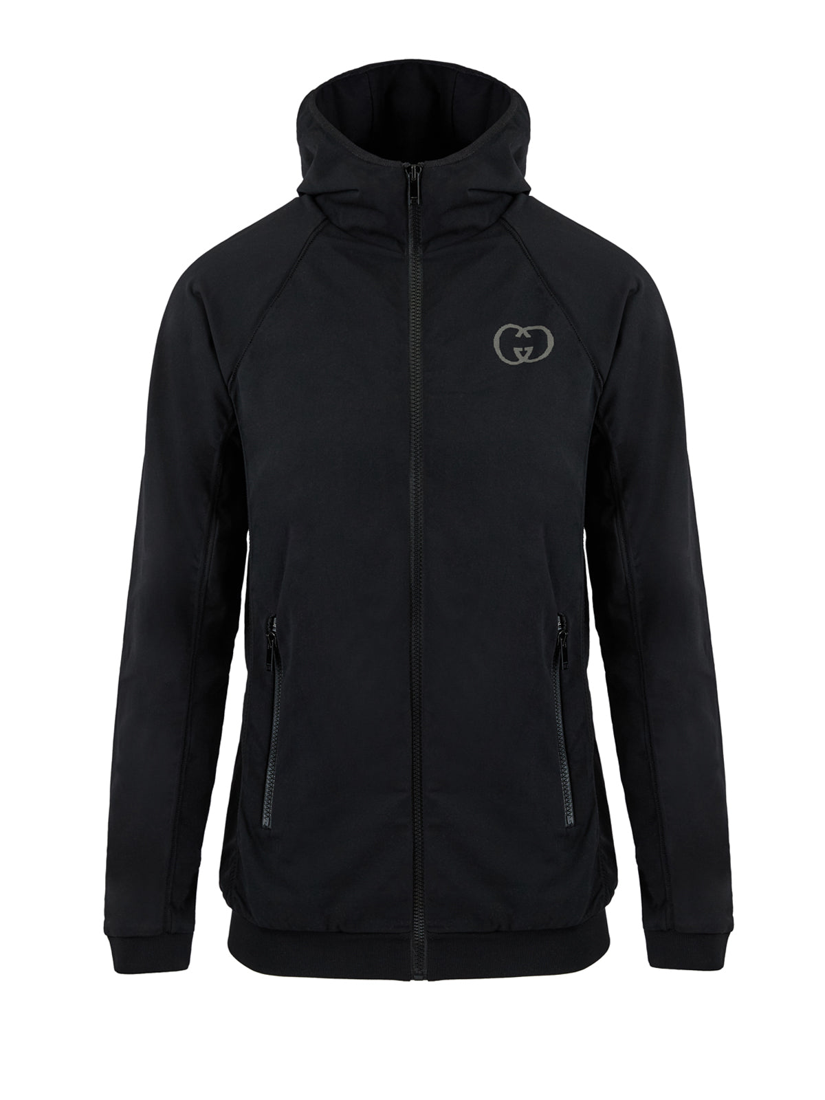 Black Polyamide Hoodie Sweatshirt - ventzia