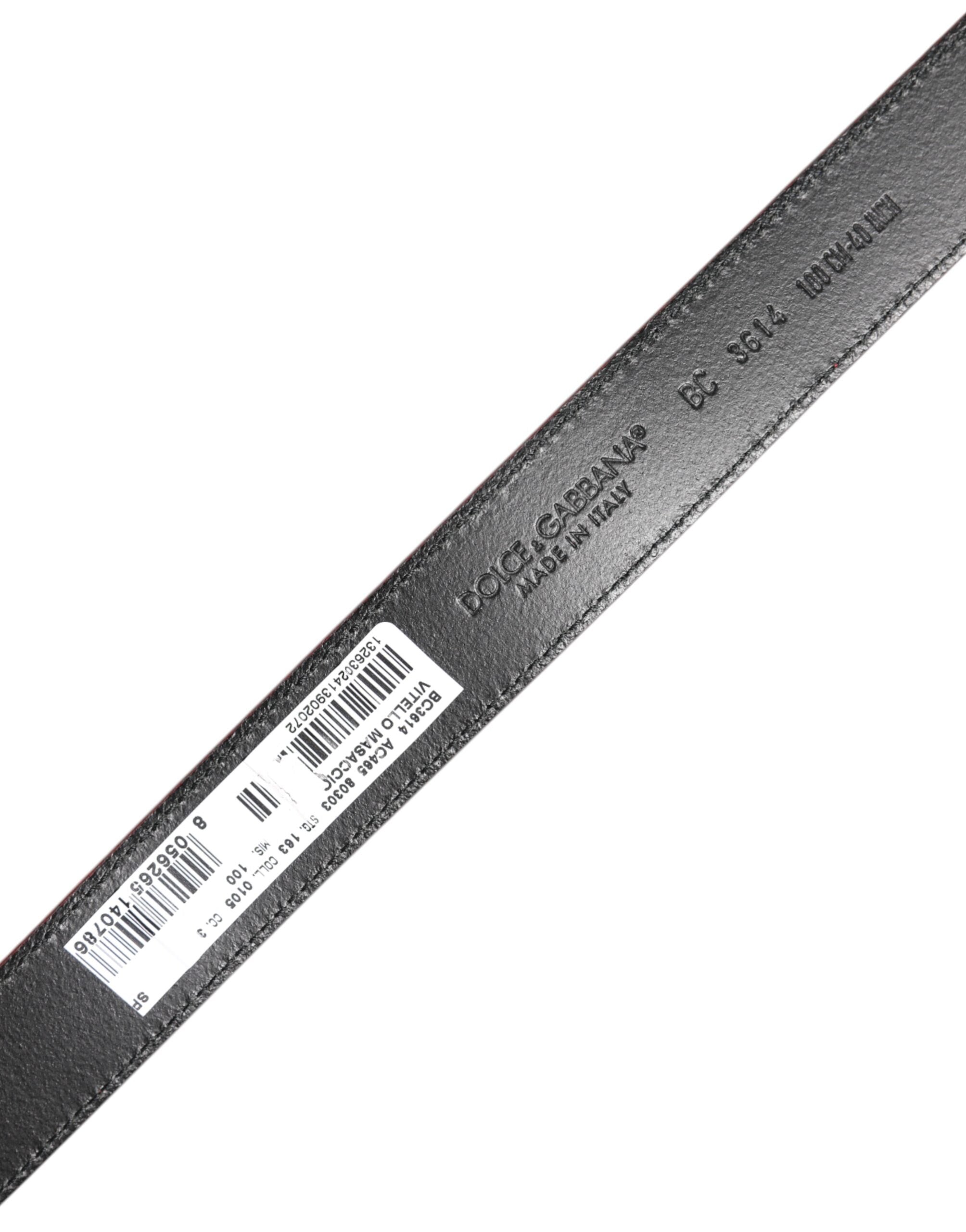 Red Leather Silver Tone Metal Buckle Belt - ventzia