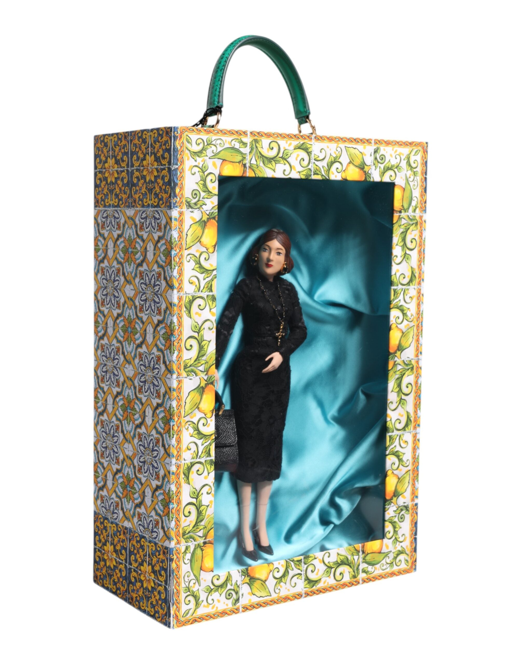 Black Dress MARIA Porcelain Fashion Show Leather Sicily Dolls - ventzia