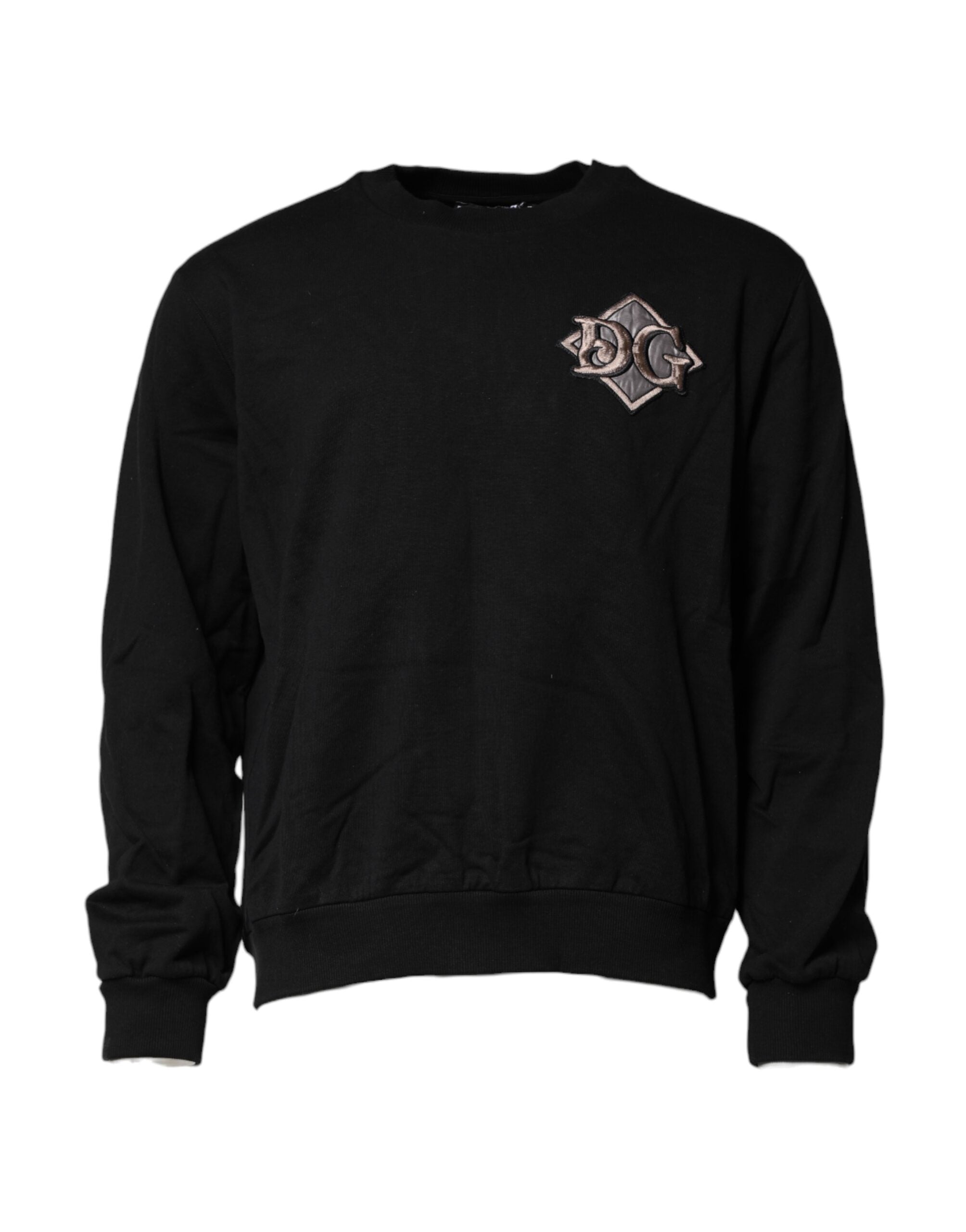 Black Logo Embroidery Sweatshirt Sweater - ventzia
