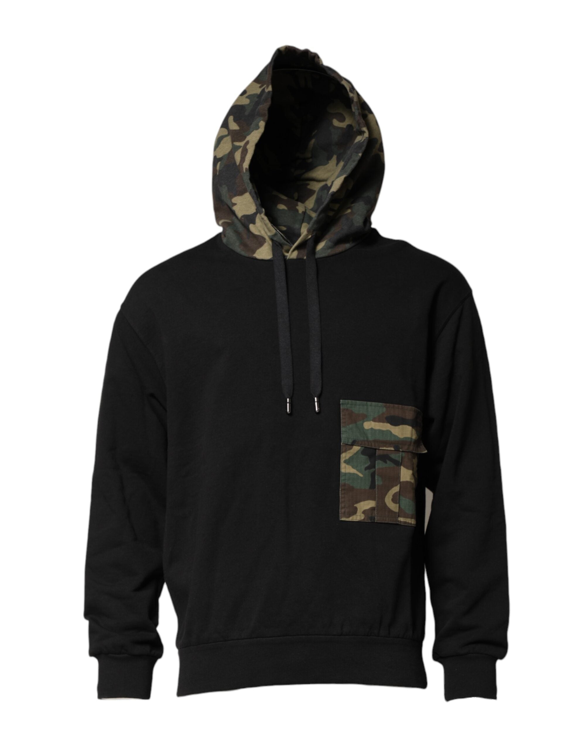 Black Camouflage Hooded Sweatshirt Sweater - ventzia