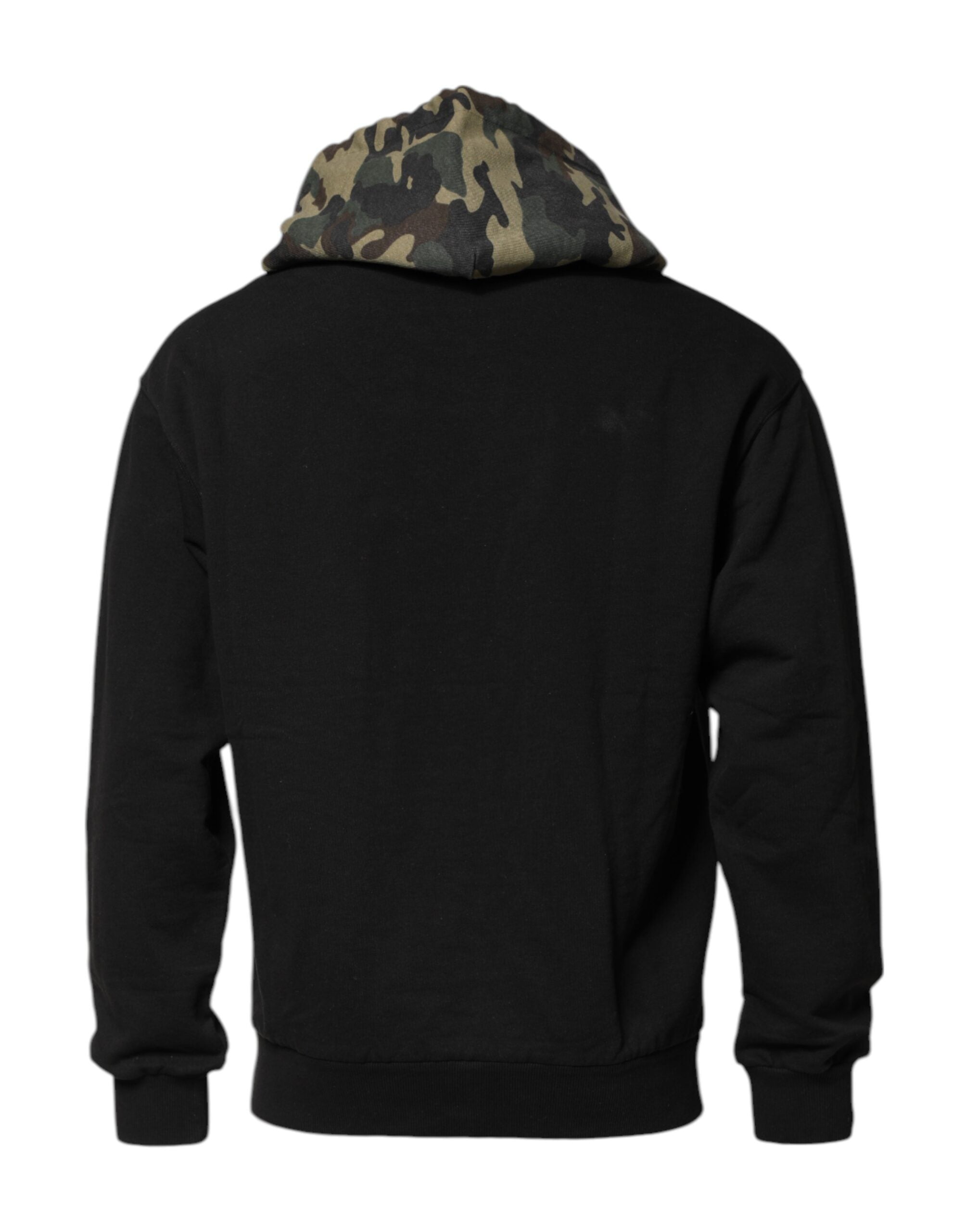 Black Camouflage Hooded Sweatshirt Sweater - ventzia