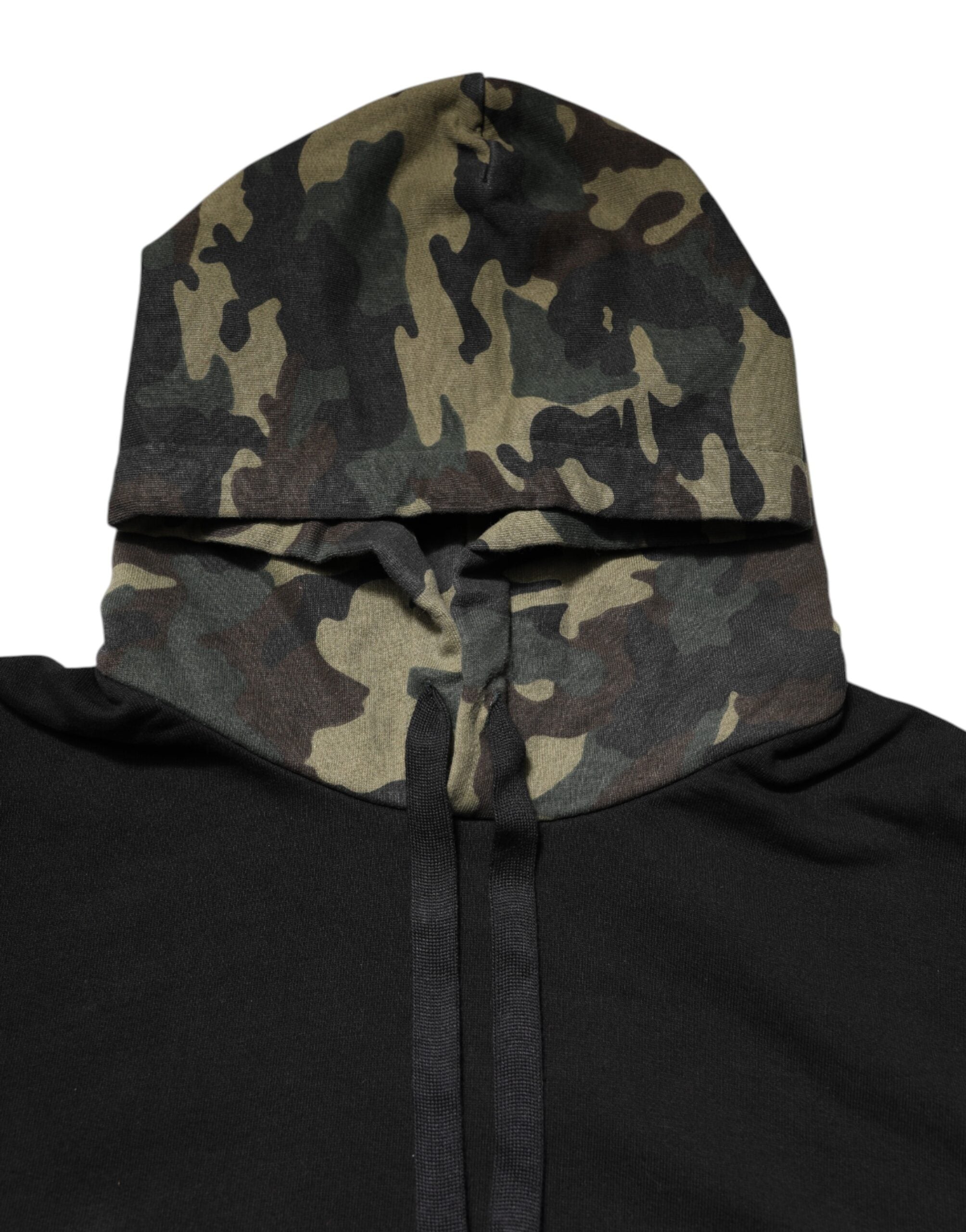 Black Camouflage Hooded Sweatshirt Sweater - ventzia