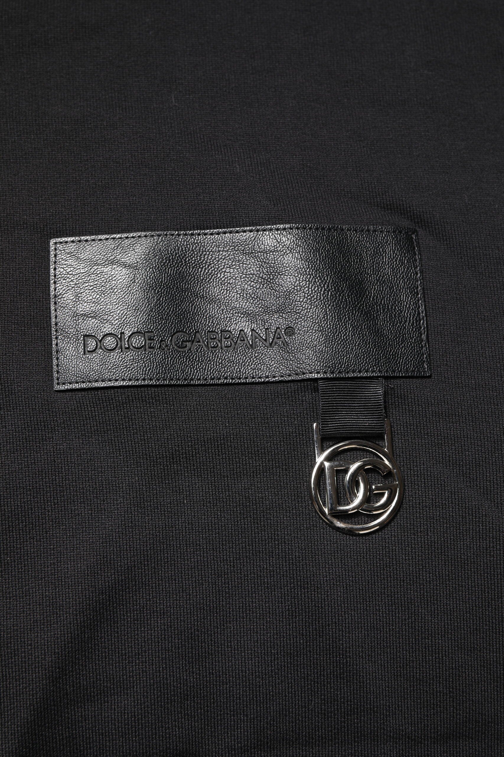 Black DG Logo Crew Neck Sweatshirt Sweater - ventzia