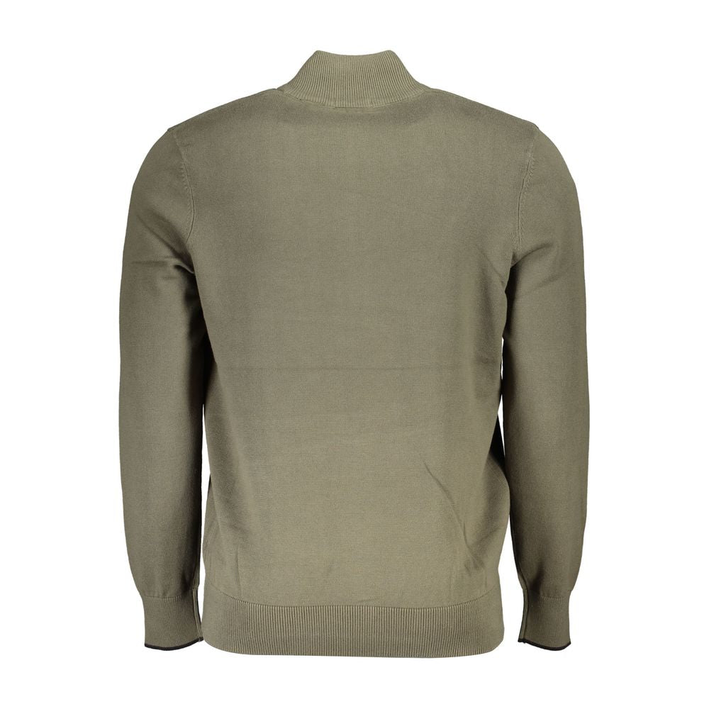 Organic Cotton Half Zip Sweater - Lush Green - ventzia