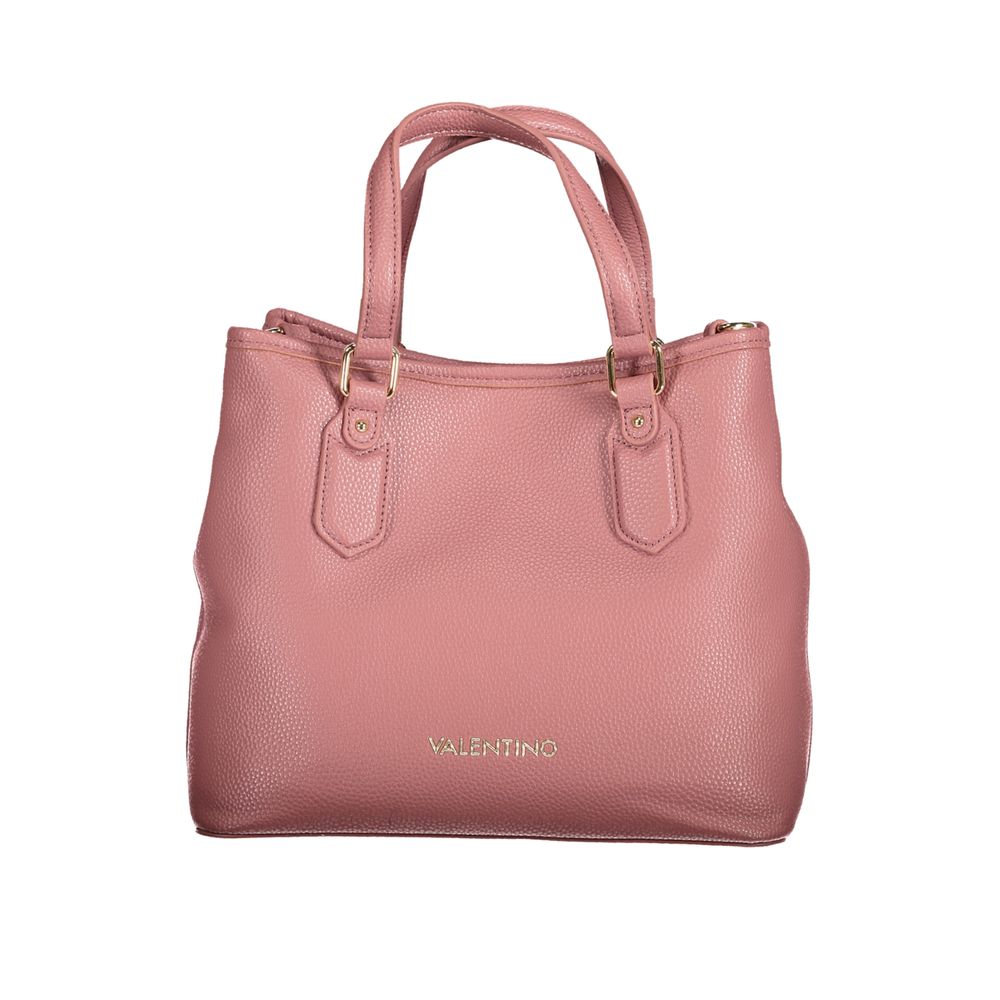 Pink Polyethylene Women Handbag - ventzia