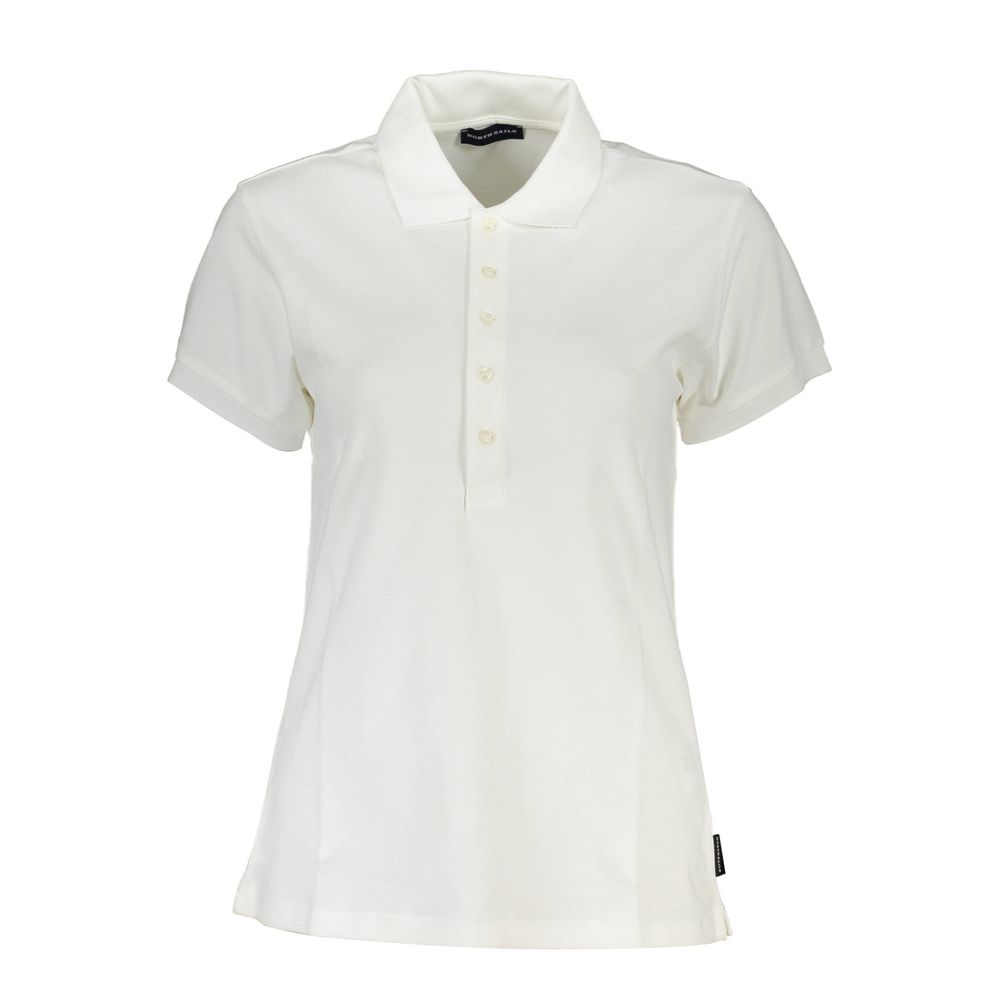 White Cotton Women Polo - ventzia