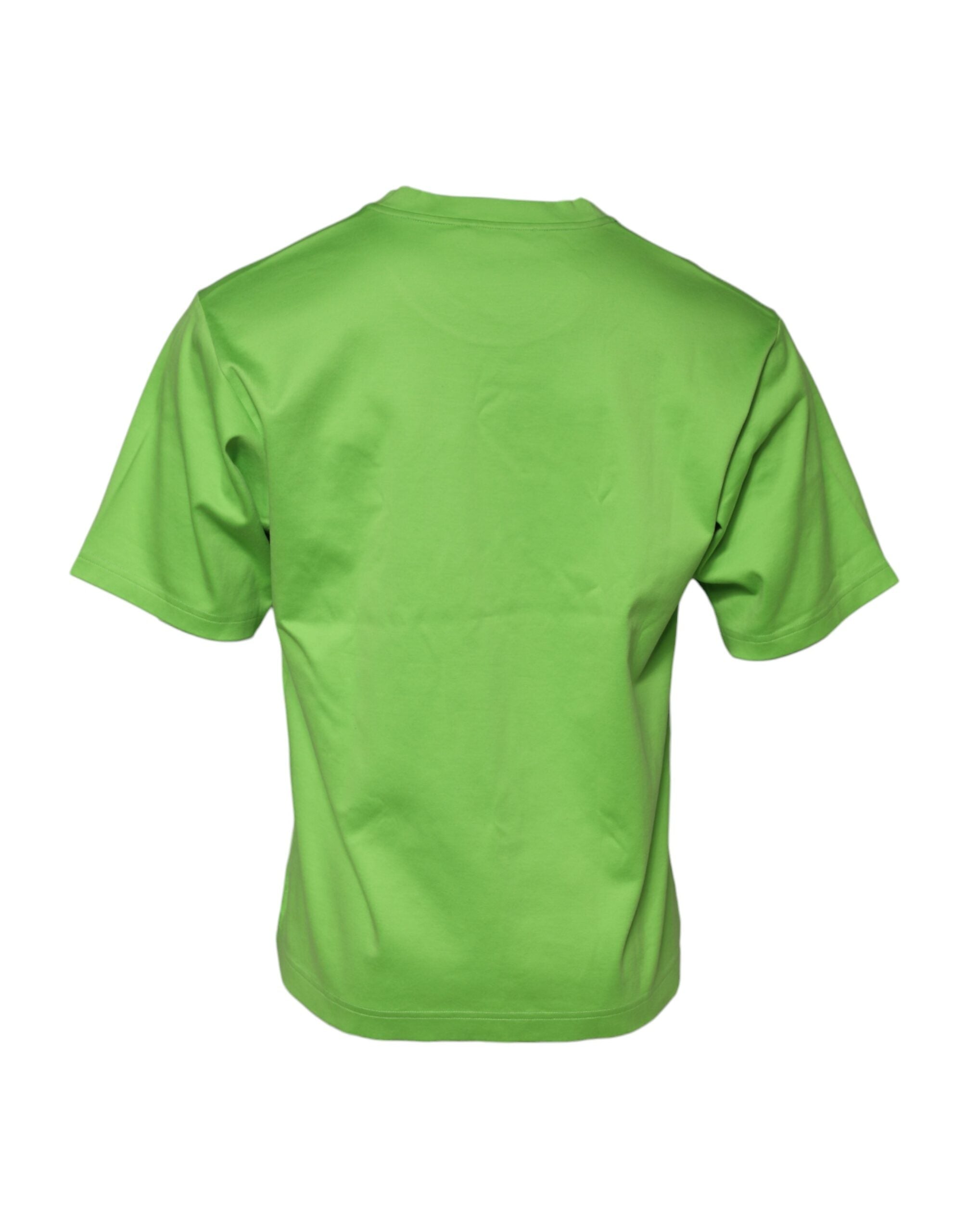 Green Graphic Printed Round Neck T-shirt - ventzia