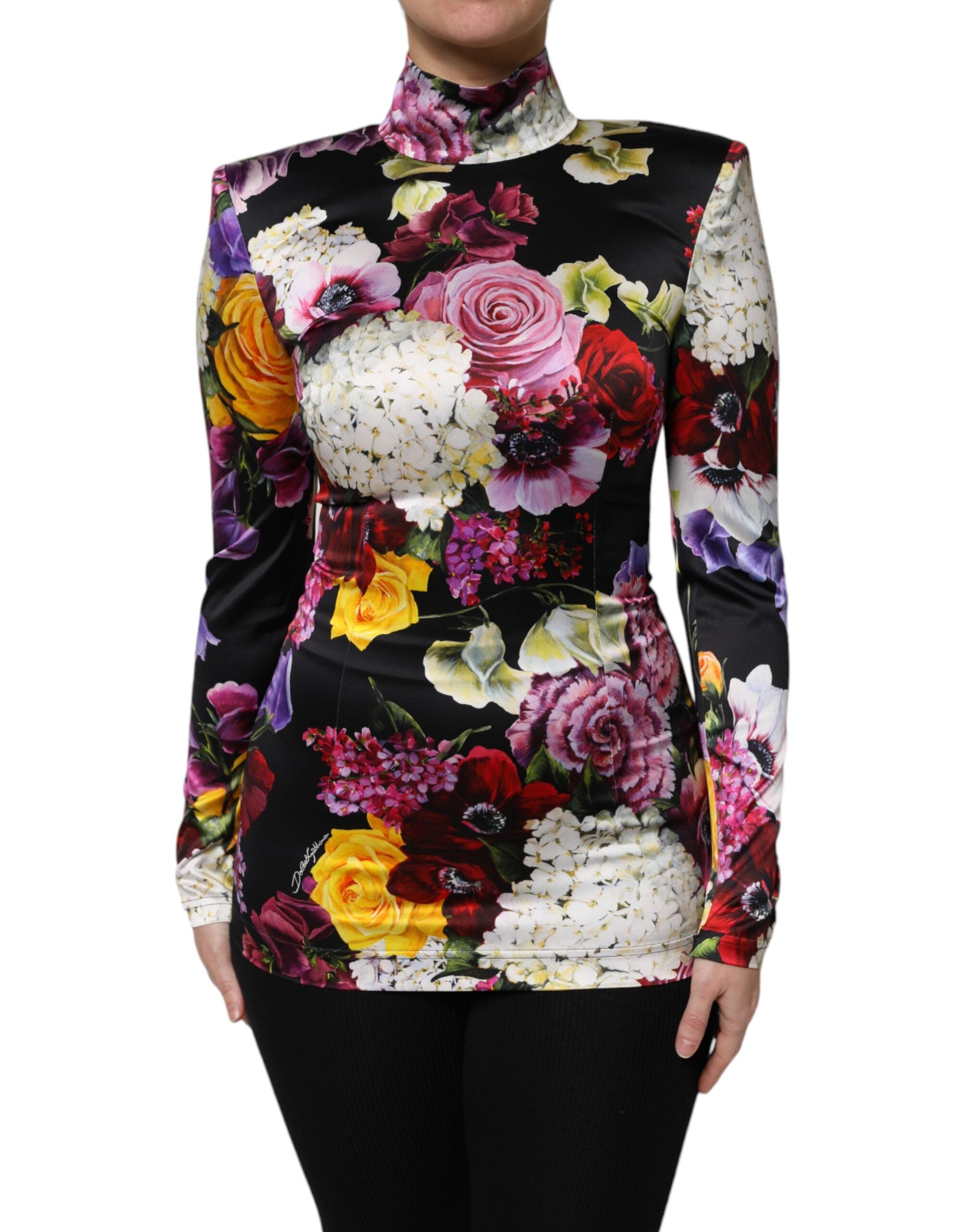 Multicolor Ortensies Long Sleeves Blouse Top - ventzia