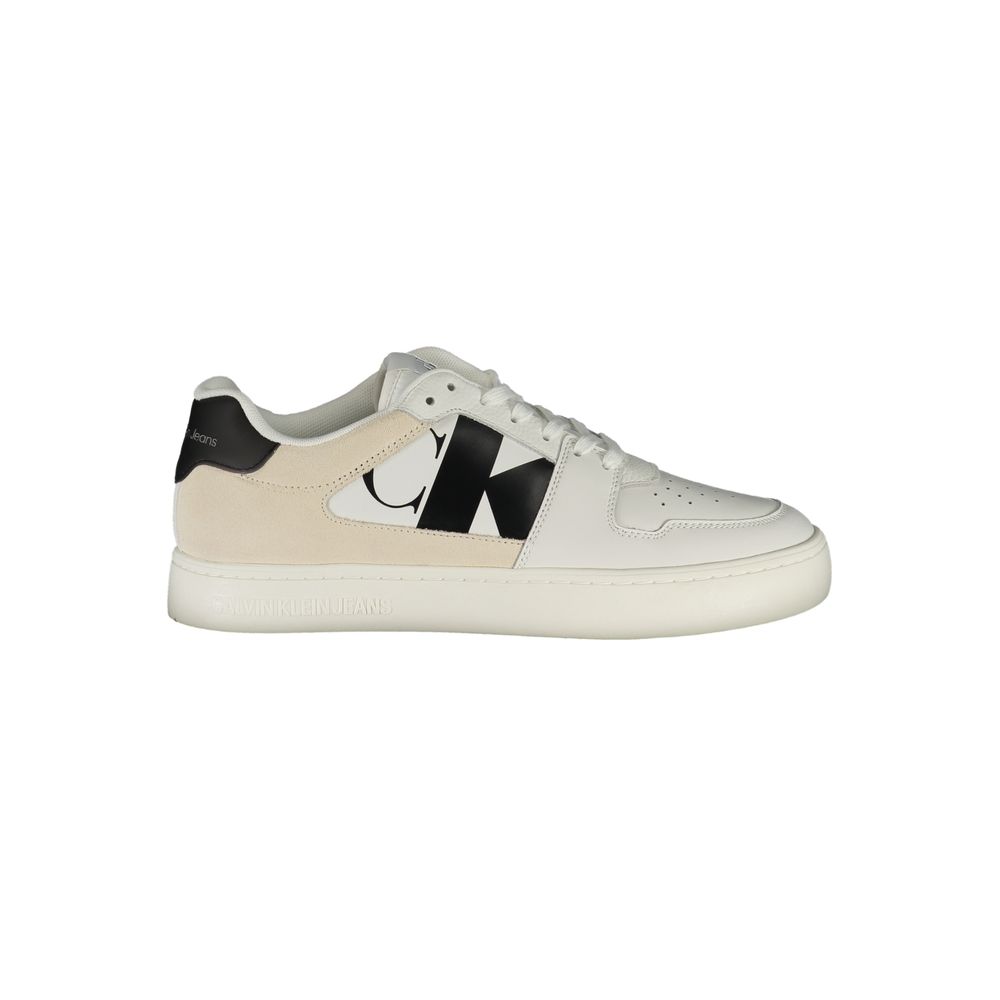 Bianco Polyurethane Men Sneaker - ventzia