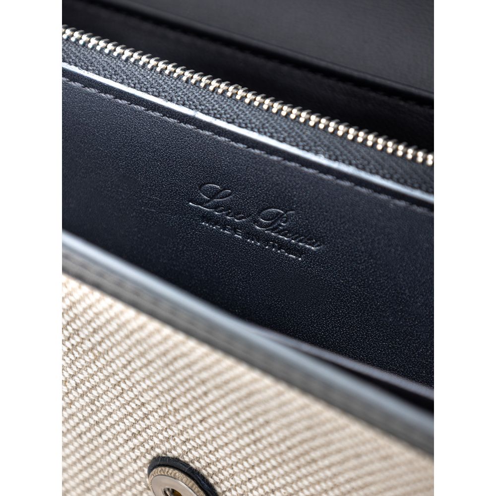 Beige Fabric And Leather Wallet - ventzia